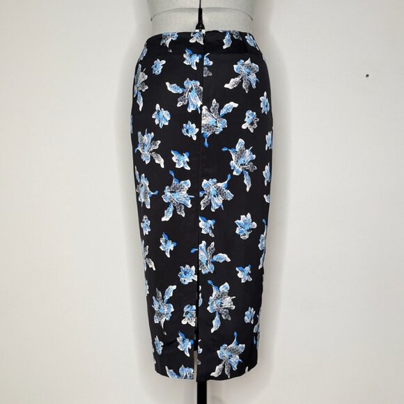 Diane Von Furstenberg Kara Floral Stretch-Cady Pencil Skirt - Picture 3 of 8